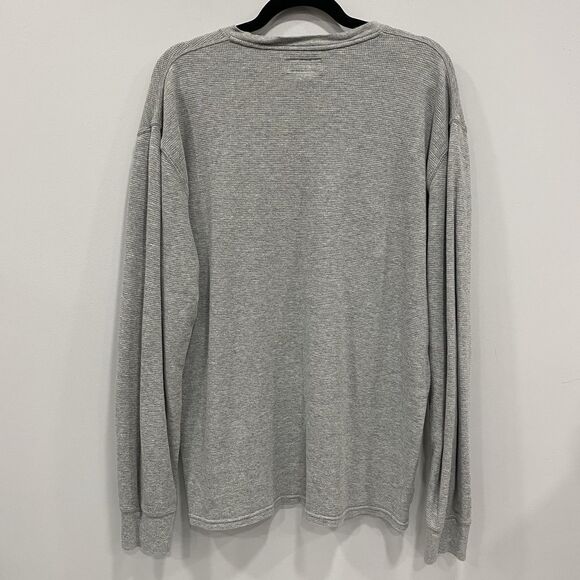 POLO RALPH LAUREN XL Mens Gray Sleepwear Thermal Waffle Knit LS Shirt Crewneck - Picture 2 of 13